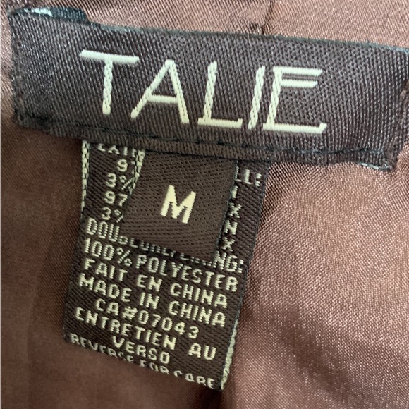 Talie Brown & White Animal Print Zebra Print Chic Y2K Jacket Feminine Trending - Picture 10 of 16